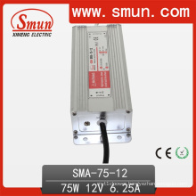 75W 6.25A 12VDC Constant Current LED Driver Waterproof IP67